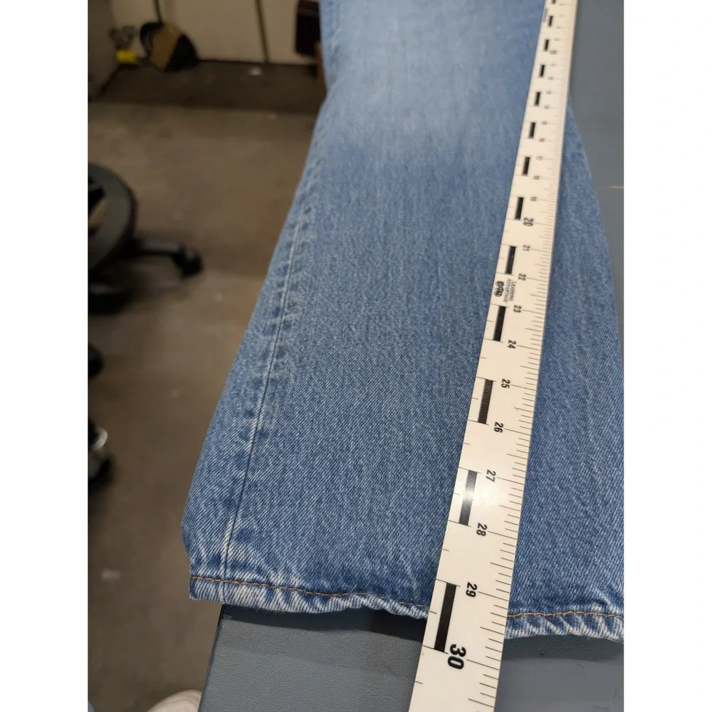Levis 501 Original Fit Jeans Mens 36x30 Blue Medium Wash Straight Leg‎ Denim